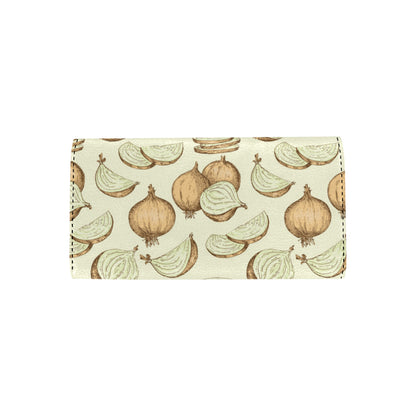 Onion Pattern Print Design A02 Women's Trifold Wallet
