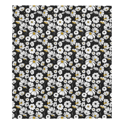 Daisy Pattern Print Design 02 Premium Quilt