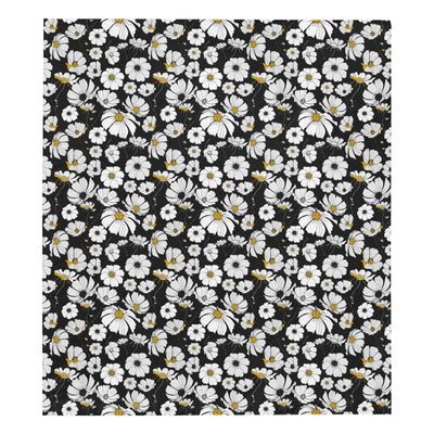 Daisy Pattern Print Design 02 Premium Quilt