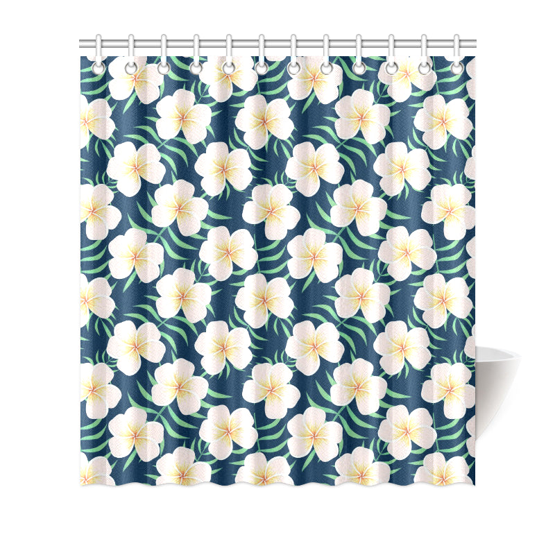 Pink Plumeria Pattern Print Design PM016 Shower Curtain