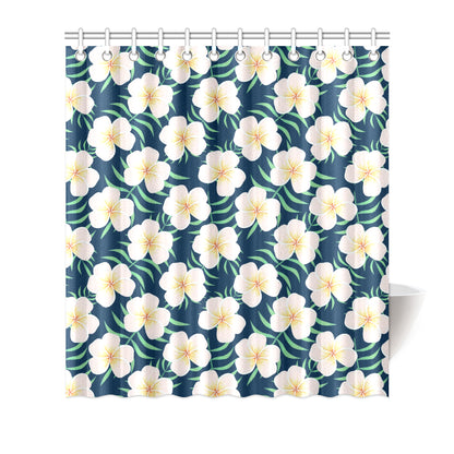 Pink Plumeria Pattern Print Design PM016 Shower Curtain