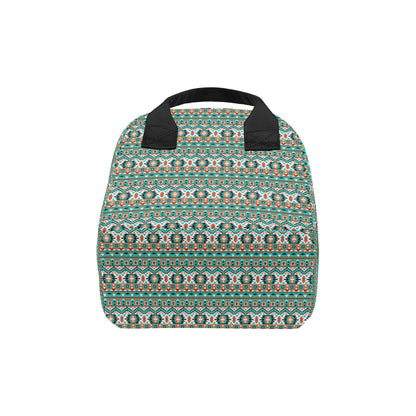 Indian Navajo Ethnic Themed Design Print Insulated Lunch Bag