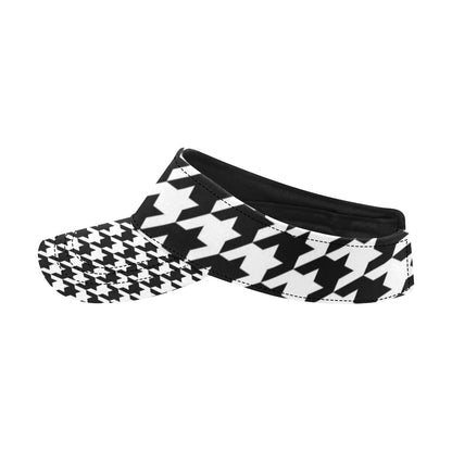 Houndstooth Black White  Pattern Print Design 05 Unisex Sun Visor
