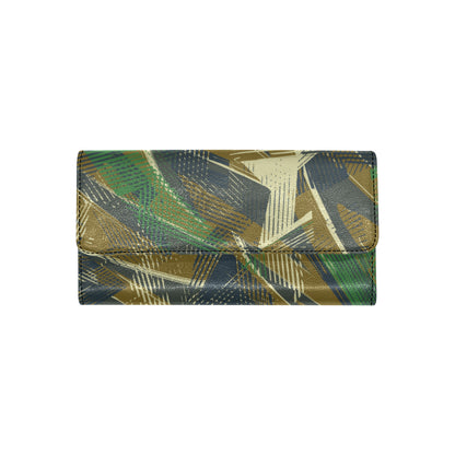 Military Camouflage Pattern Print Design 01 Women's Trifold Wallet