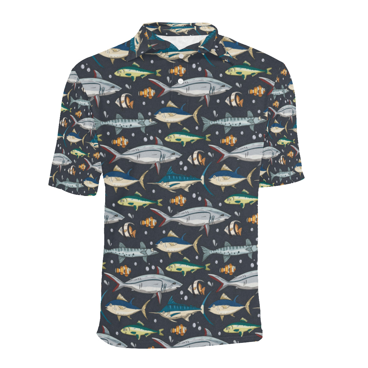 Swordfish Pattern Print Design 04 Men Polo Shirt