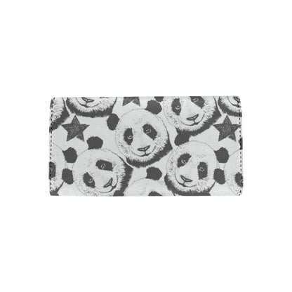 Panda Pattern Print Design A02 Women's Trifold Wallet
