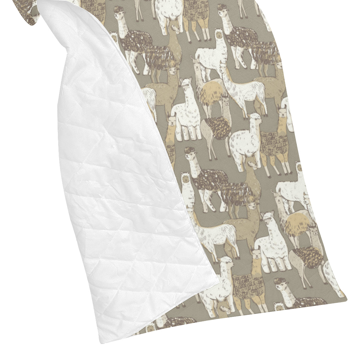 Alpaca Pattern Print Design 01 Premium Quilt