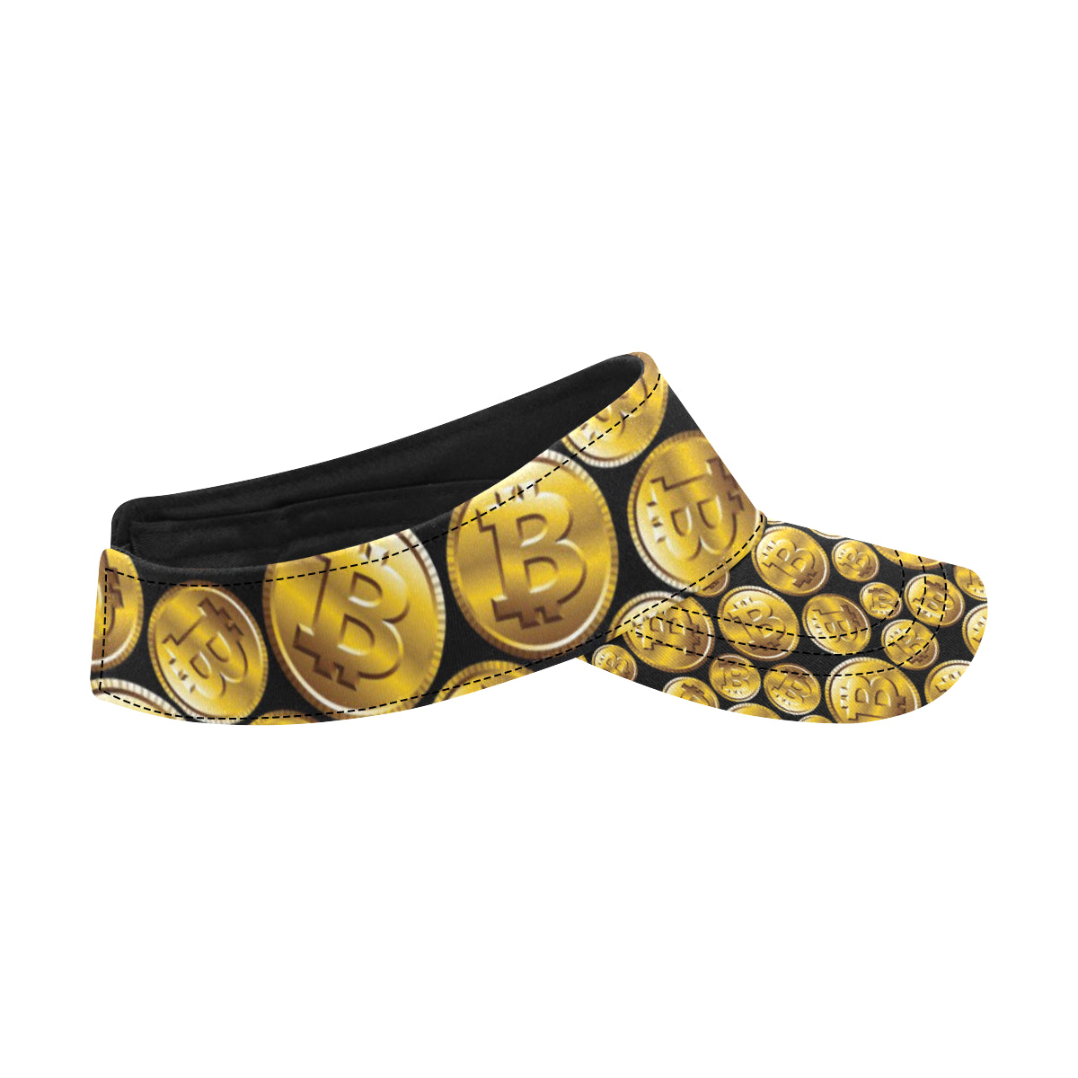 Bitcoin Pattern Print Design DO05 Unisex Sun Visor