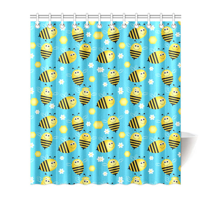 Bee Pattern Print Design BEE06 Shower Curtain