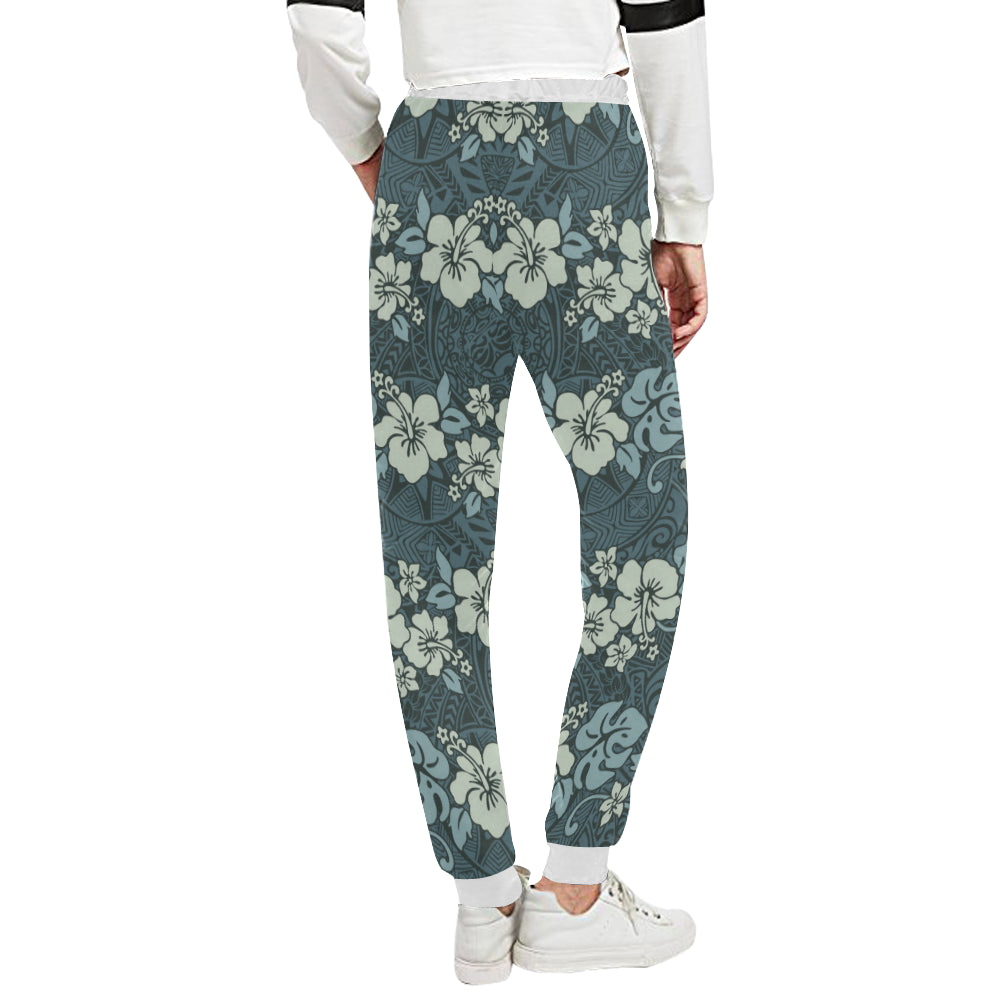 Flower Hawaiian Hibiscus Style Print Pattern Unisex Sweatpants