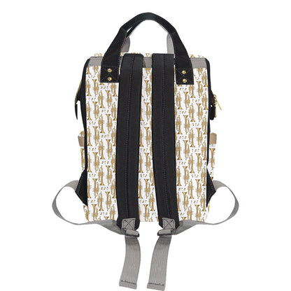 Trumpet with Music Note Print Diaper Bag Backpack