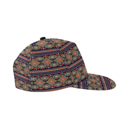 Ethnic Geometric Print Pattern Snapback Cap