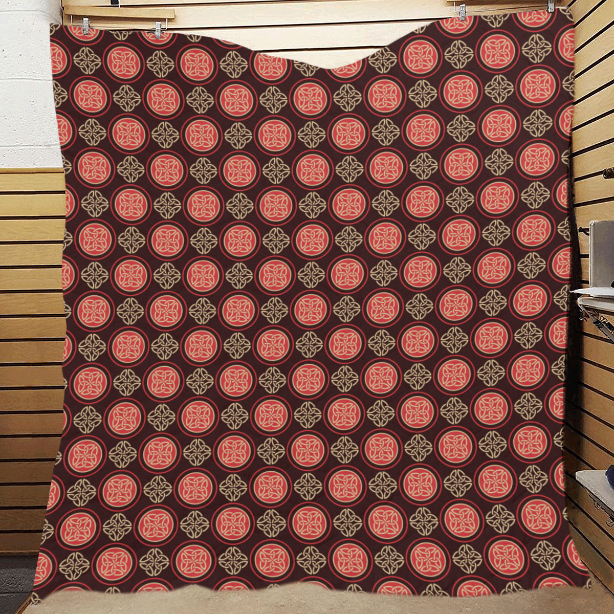 Celtic Pattern Print Design 02 Premium Quilt