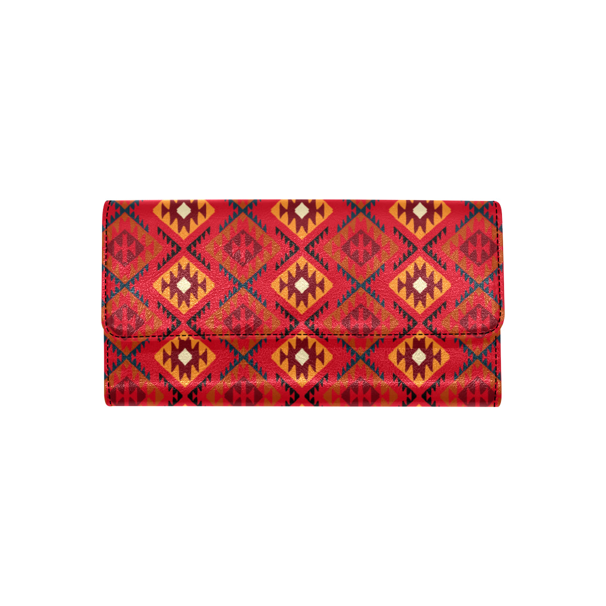 Aztec Pattern Print Design 06 Women's Trifold Wallet