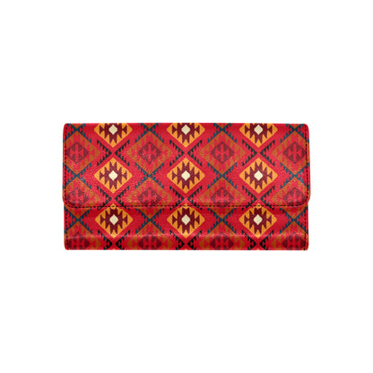 Aztec Pattern Print Design 06 Women's Trifold Wallet