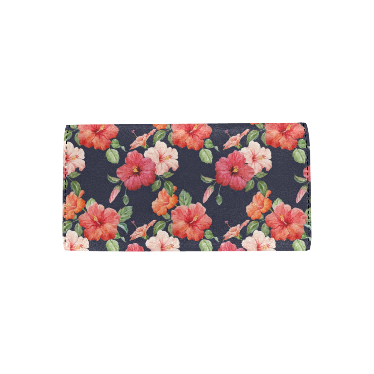 Tropical Flower Pattern Print Design TF020 Women's Trifold Wallet