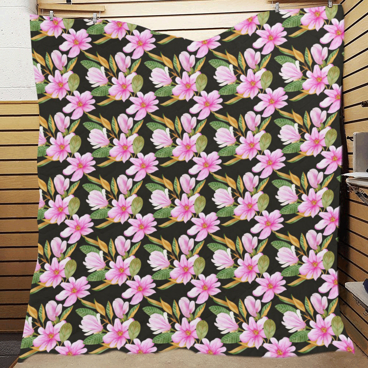 Magnolia Pattern Print Design MAG08 Premium Quilt