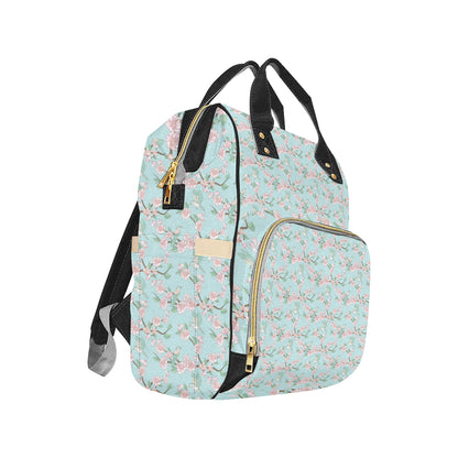 Cherry Blossom Pattern Print Design 02 Diaper Bag Backpack