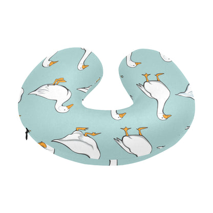Goose Pattern Print Design 02 U-Shaped Travel Neck Pillow