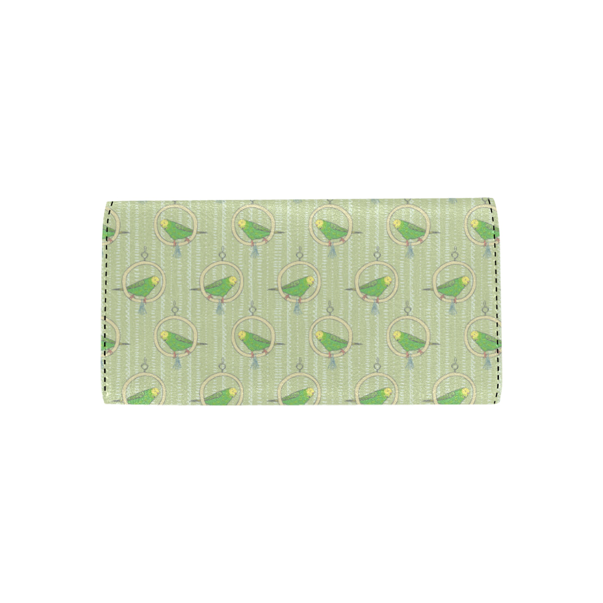 Budgerigar Pattern Print Design 02 Women's Trifold Wallet