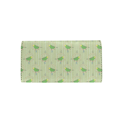 Budgerigar Pattern Print Design 02 Women's Trifold Wallet
