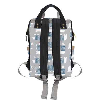 Polar Bear Pattern Print Design A03 Diaper Bag Backpack