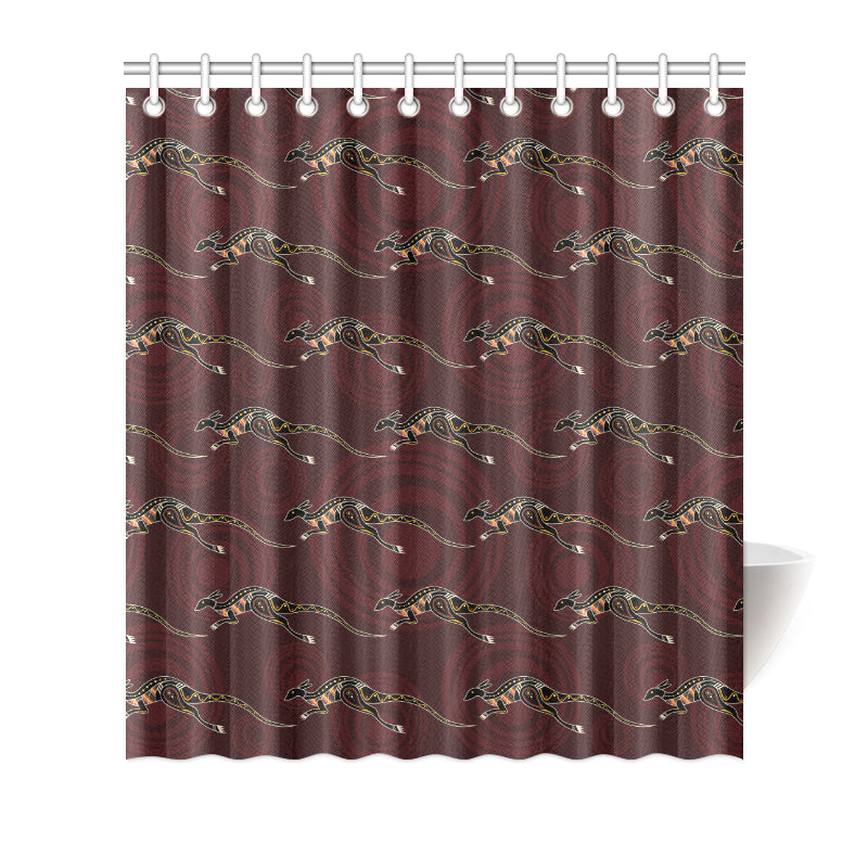 Kangaroos Pattern Print Design 05 Shower Curtain