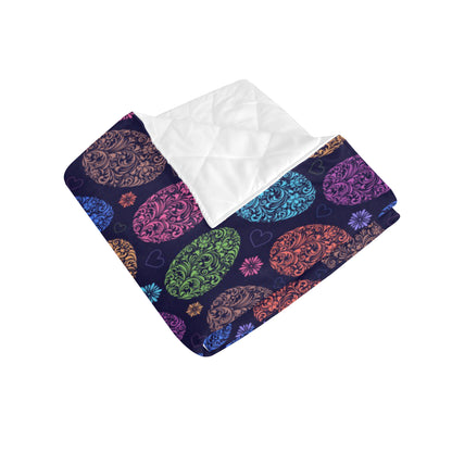 Easter Eggs Pattern Print Design RB012 Premium Quilt