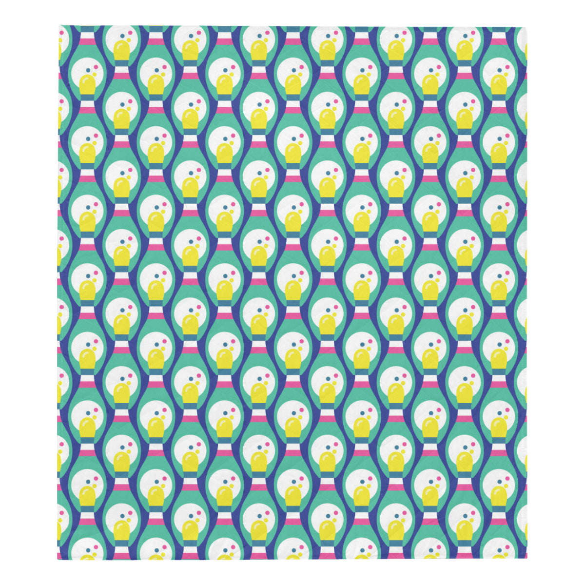 Bowling Pattern Print Design 04 Premium Quilt