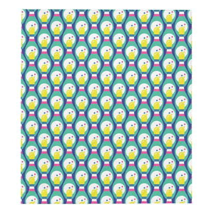 Bowling Pattern Print Design 04 Premium Quilt