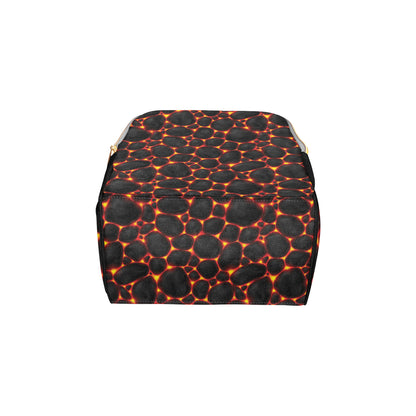 Lava Pattern Print Design 01 Diaper Bag Backpack