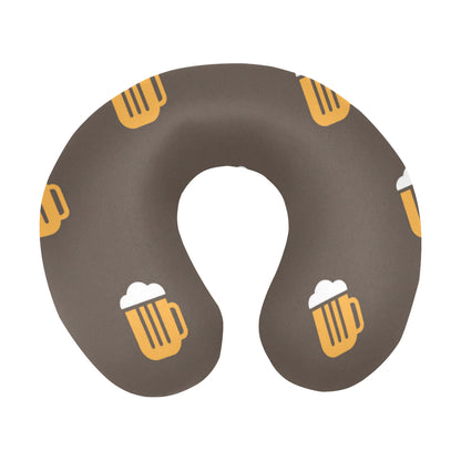 Beer Pattern Print Design 01 U-Shaped Travel Neck Pillow
