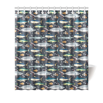 Swordfish Pattern Print Design 04 Shower Curtain