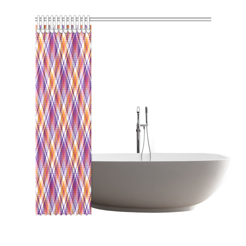 Madras Pattern Print Design 02 Shower Curtain
