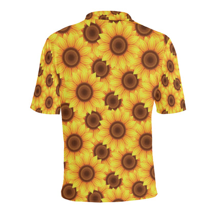 Sunflower Pattern Print Design SF07 Men Polo Shirt
