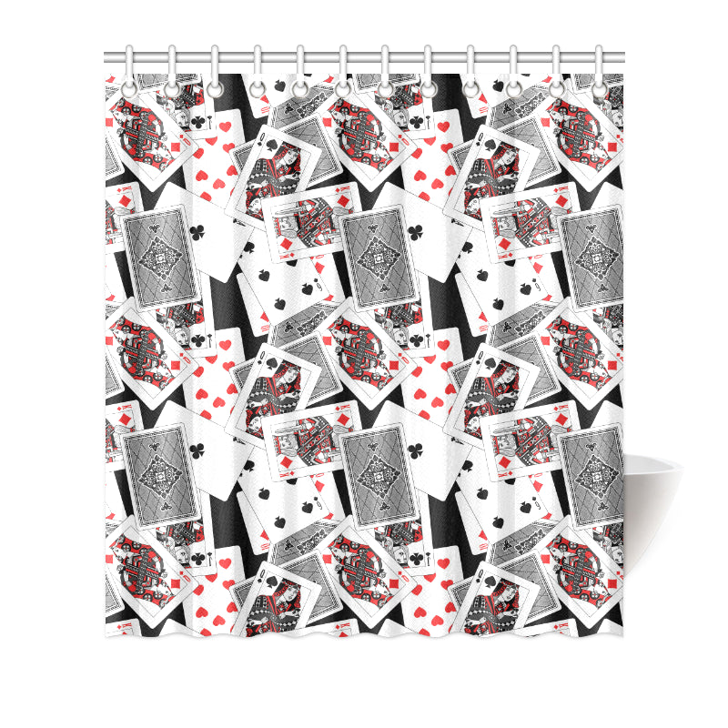 Poker Cards Pattern Print Design A04 Shower Curtain