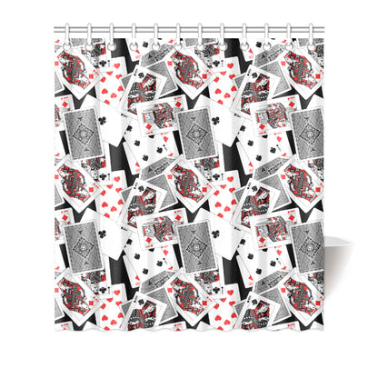Poker Cards Pattern Print Design A04 Shower Curtain