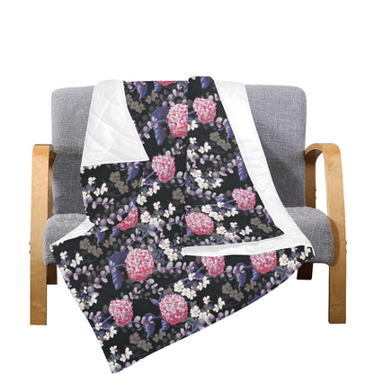 Hydrangea Pattern Print Design HD04 Premium Quilt