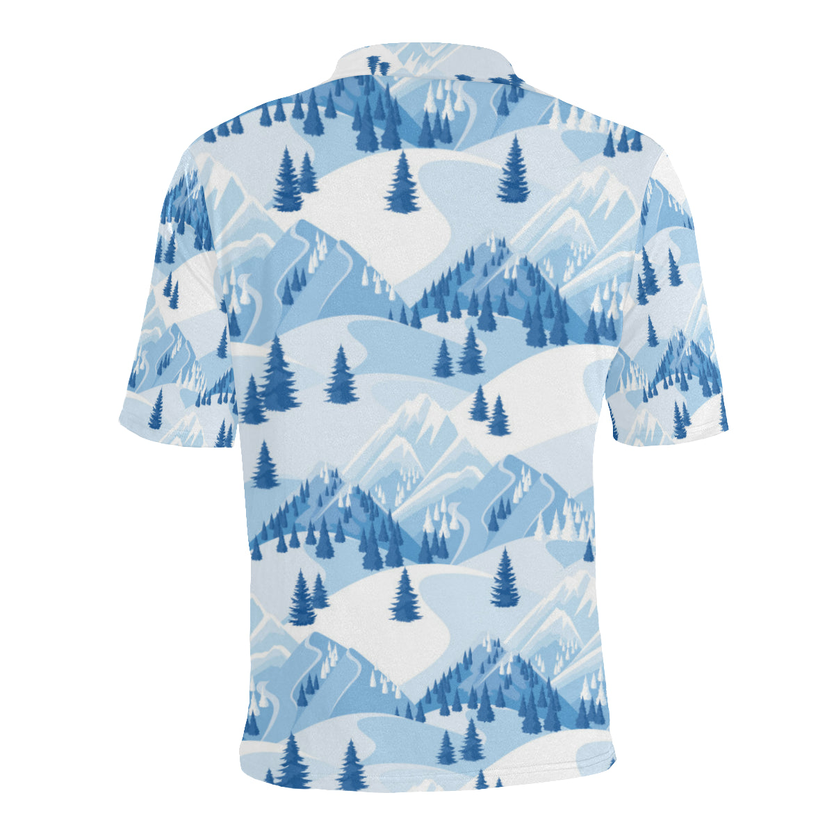 Mountain Pattern Print Design 03 Men Polo Shirt