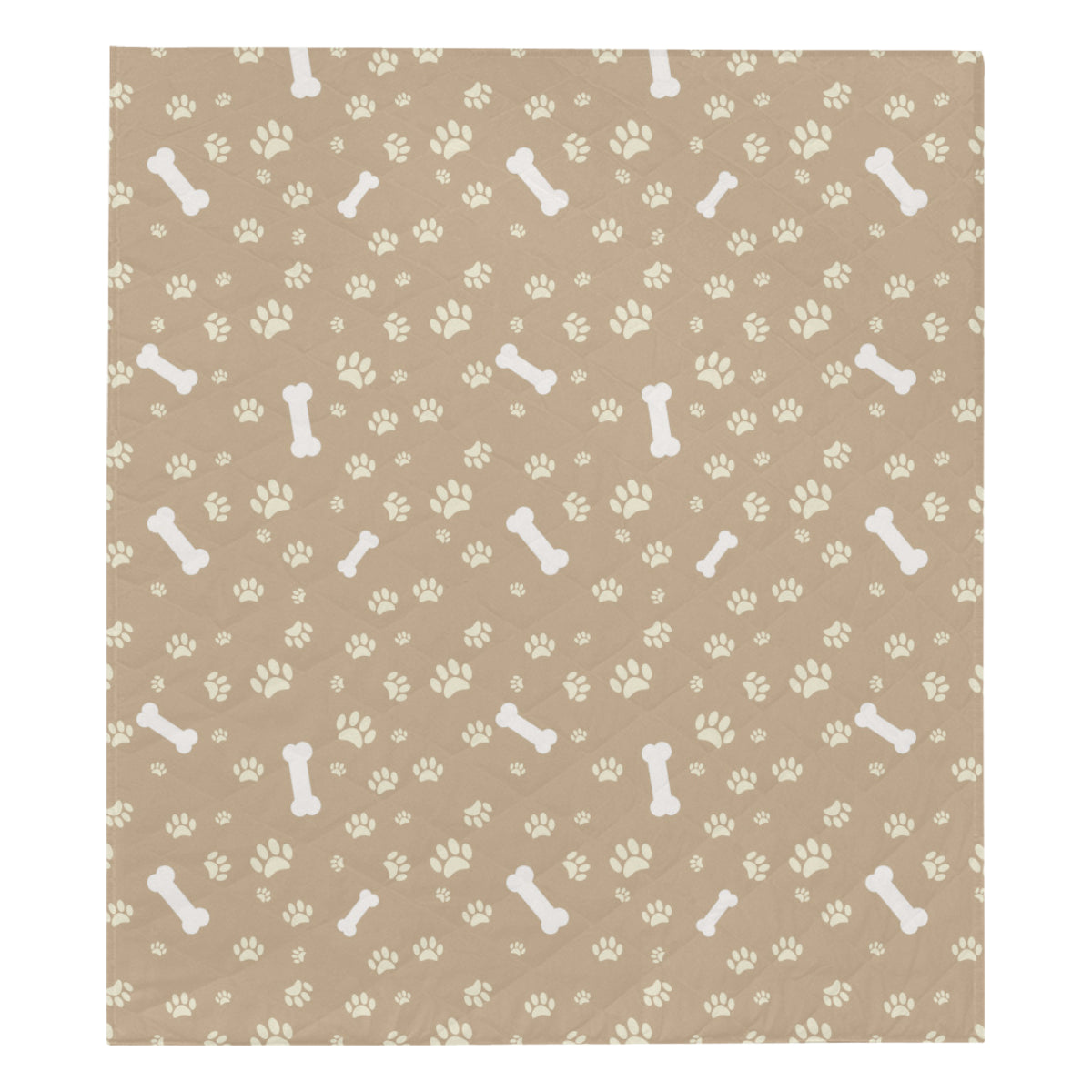 Dog Bone Paw Pattern Print Design 01 Premium Quilt