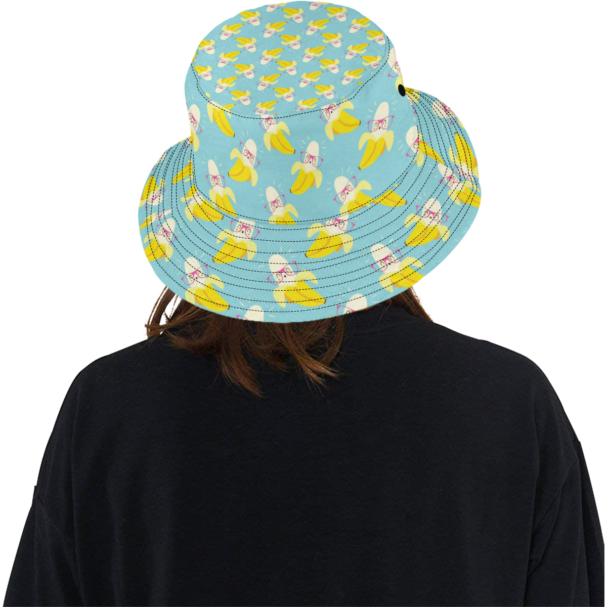 Banana Pattern Print Design BA07 Unisex Bucket Hat