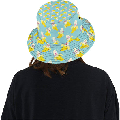 Banana Pattern Print Design BA07 Unisex Bucket Hat