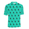 Shark Fin Pattern Men Polo Shirt