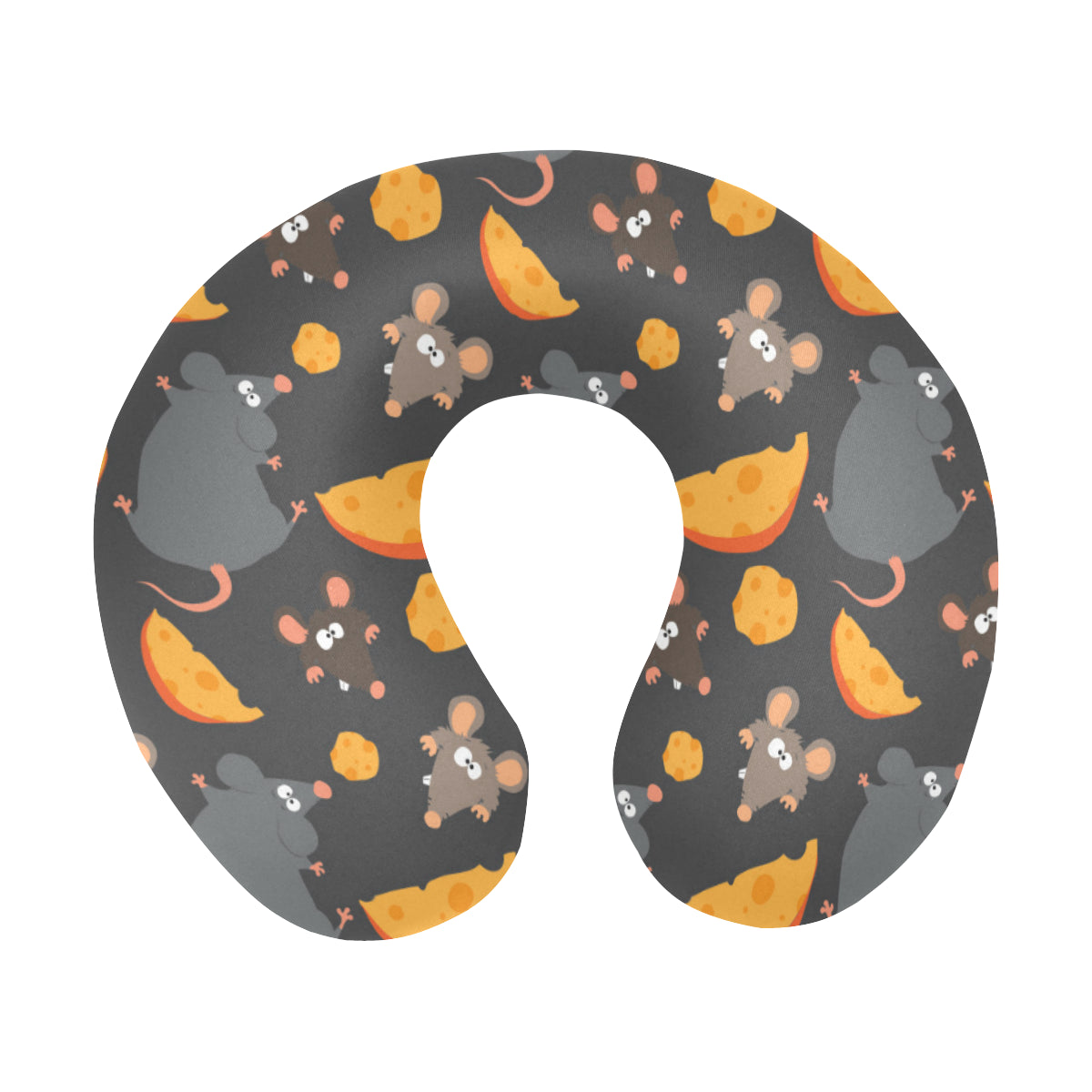 Rat Pattern Print Design 04 U-Shaped Travel Neck Pillow