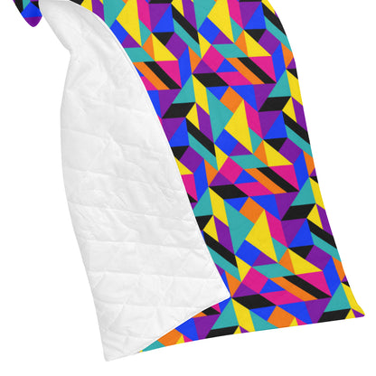 90s Colorful Pattern Print Design 1 Premium Quilt