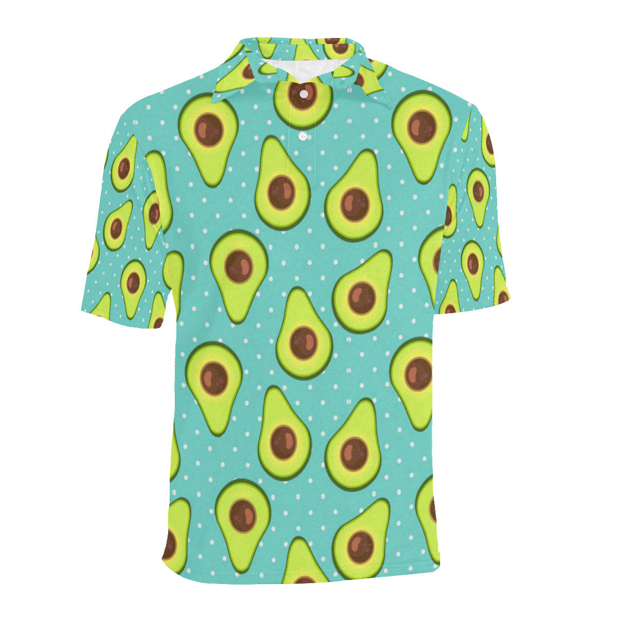 Avocado Pattern Print Design AC012 Men Polo Shirt