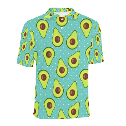 Avocado Pattern Print Design AC012 Men Polo Shirt