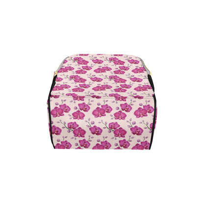 Orchid Purple Pattern Print Design OR04 Diaper Bag Backpack