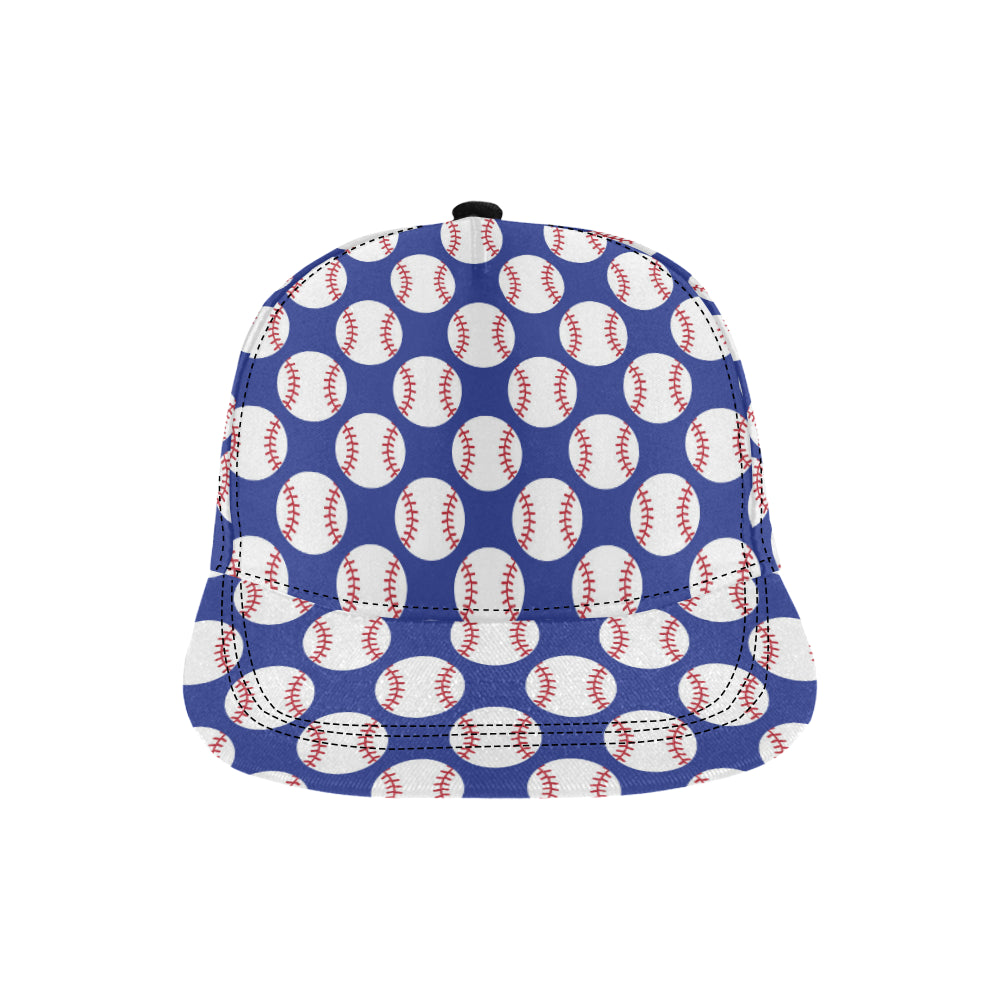 Baseball Blue Background Snapback Cap