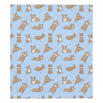 Pembroke Welsh Corgis Pattern Print Design A05 Premium Quilt